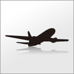 飛行機のシルエットイラスト無料素材eps形式