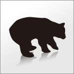 熊（クマ）のシルエットのイラスト無料素材eps形式