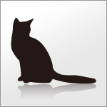 猫のシルエットイラスト無料素材 ベクター素材eps