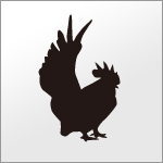 鶏（ニワトリ）のシルエットイラスト無料素材　eps形式