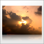 夕日の空の無料写真　png形式